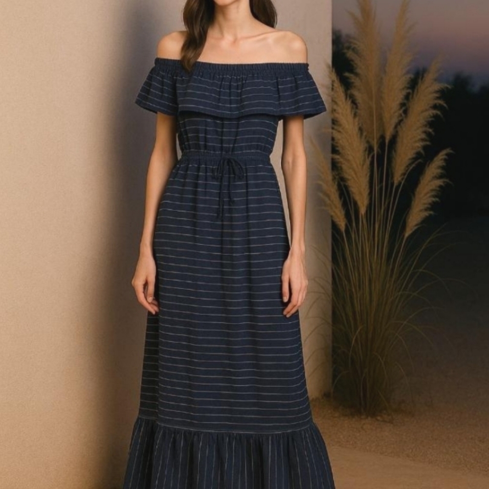 💙 Soho Maxi Dress - Viscose, Linen
